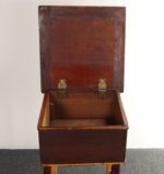 Antique Aesthestic Movement Stained Oak Sewing / Decorative Box on Bamboo Stand - Image 11