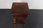 Antique Aesthestic Movement Stained Oak Sewing / Decorative Box on Bamboo Stand - Image 9
