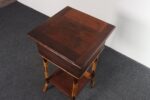 Antique Aesthestic Movement Stained Oak Sewing / Decorative Box on Bamboo Stand - Image 10
