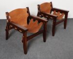 Brazilian Modern Kilin Lounge Chairs in Leather & Jacaranda by Sergio Rodrigues - Image 3