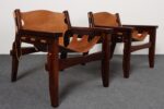 Brazilian Modern Kilin Lounge Chairs in Leather & Jacaranda by Sergio Rodrigues - Image 4