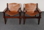 Brazilian Modern Kilin Lounge Chairs in Leather & Jacaranda by Sergio Rodrigues - Image 6