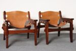 Brazilian Modern Kilin Lounge Chairs in Leather & Jacaranda by Sergio Rodrigues - Image 8