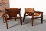 Brazilian Modern Kilin Lounge Chairs in Leather & Jacaranda by Sergio Rodrigues - Image 2