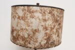 Vintage Atomic Aladdin Matte Blue and White Glazed Ceramic Table Lamp with Shade - Image 15