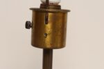 Vintage Atomic Aladdin Matte Blue and White Glazed Ceramic Table Lamp with Shade - Image 20