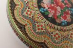 Vintage Dutch Beaded Mosaic Relief Biscuit Tin/Lidded Box with Floral Decoration - Image 10