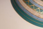 Large Teal and Gilt Ceramic "Seta" Pedestal Bowl by Aldo Londi for Bitossi Italy - Image 12
