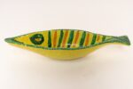 Italian Modernist Yellow, Orange, and Green Glazed Ceramic Fish Form Vide Poche - Image 5