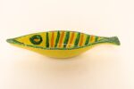 Italian Modernist Yellow, Orange, and Green Glazed Ceramic Fish Form Vide Poche - Image 4