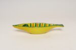 Italian Modernist Yellow, Orange, and Green Glazed Ceramic Fish Form Vide Poche - Image 2