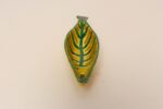 Italian Modernist Yellow, Orange, and Green Glazed Ceramic Fish Form Vide Poche - Image 9