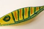 Italian Modernist Yellow, Orange, and Green Glazed Ceramic Fish Form Vide Poche - Image 14