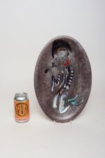 Vintage French Vallauris Polychromed Ceramic "Fiddler" Charger by Marius Musarra - Image 7