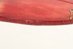 Large Italian Modernist Round Tray in Brass and Dyed Red Goatskin by Aldo Tura - Image 12