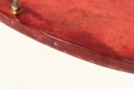 Large Italian Modernist Round Tray in Brass and Dyed Red Goatskin by Aldo Tura - Image 18