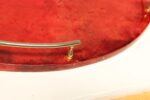 Large Italian Modernist Round Tray in Brass and Dyed Red Goatskin by Aldo Tura - Image 23
