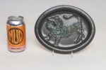 Vintage Matte Brown Ceramic "Tiger" Plaque by David Gil for Bennington Potters - Image 9