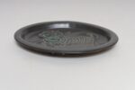 Vintage Matte Brown Ceramic "Tiger" Plaque by David Gil for Bennington Potters - Image 5