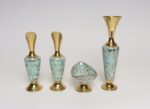 Collection of Four Vintage Dutch Delftware Porcelain and Brass Vessels and Ewers - Image 4