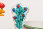 Pair of Hand Painted Vintage Italian Ceramic Rooster Compotes/Vases by De Simone - Image 9