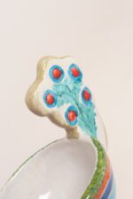 Pair of Hand Painted Vintage Italian Ceramic Rooster Compotes/Vases by De Simone - Image 10