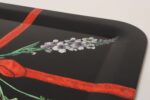 Large Vintage Lacquered Metal Litho Ribbon and Floral Tray by Piero Fornasetti - Image 30