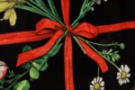 Large Vintage Lacquered Metal Litho Ribbon and Floral Tray by Piero Fornasetti - Image 8