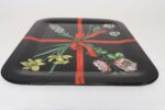 Large Vintage Lacquered Metal Litho Ribbon and Floral Tray by Piero Fornasetti - Image 5