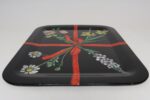 Large Vintage Lacquered Metal Litho Ribbon and Floral Tray by Piero Fornasetti - Image 2