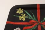 Large Vintage Lacquered Metal Litho Ribbon and Floral Tray by Piero Fornasetti - Image 13