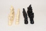 Vintage Folk Art L.L. Bean Wooden Chess Pieces - Complete Set 32 Pieces - Image 4