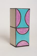 Vintage Turquoise and Purple Glazed Ceramic Vase by Aldo Londi for Bitossi Italy - Image 7