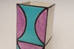 Vintage Turquoise and Purple Glazed Ceramic Vase by Aldo Londi for Bitossi Italy - Image 14