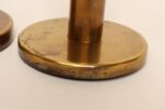 Set of Two Vintage Patinated Brass Candlesticks with Cork Bases - Image 20