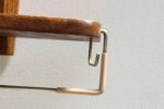 Mid-Century American Modern Chestnut Wall Mounted Valet with Mirror and Shelf - Image 8