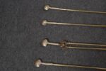 Hollywood-Regency Style Brass Fireplace Tool Set with Seashell Handles and Pan - Image 21