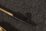 Hollywood-Regency Style Brass Fireplace Tool Set with Seashell Handles and Pan - Image 24