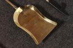 Hollywood-Regency Style Brass Fireplace Tool Set with Seashell Handles and Pan - Image 25