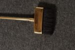 Hollywood-Regency Style Brass Fireplace Tool Set with Seashell Handles and Pan - Image 26