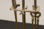 Hollywood-Regency Style Brass Fireplace Tool Set with Seashell Handles and Pan - Image 17