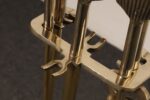 Hollywood-Regency Style Brass Fireplace Tool Set with Seashell Handles and Pan - Image 18