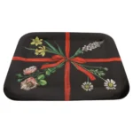 Large Vintage Lacquered Metal Litho Ribbon and Floral Tray by Piero Fornasetti