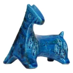 Italian Bitossi Rimini Blu Ceramic Horse by Aldo Londi for Flavia Ceramiche
