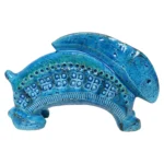 Italian Bitossi Rimini Blu Ceramic Bunny Rabbit by Aldo Londi for Flavia
