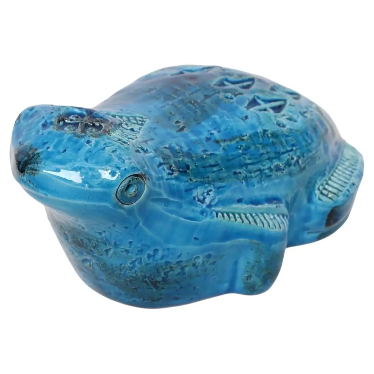 1 Vintage Italian Rimini Blu Ceramic Frog by Aldo Londi for Bitossi - Image 1