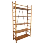 English Aesthestic Movement Bamboo Five Tier Curio Shelf / Etagere / Bookshelf