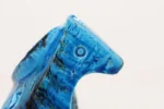 Italian Bitossi Rimini Blu Ceramic Horse by Aldo Londi for Flavia Ceramiche - Image 8