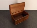Vintage New England Grasscloth Wrapped Cedar and Bamboo Trunk / Blanket Chest - Image 4