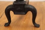 Pair of Antique Petite Arts and Crafts Cast Iron Key Hole Andirons / Fire Dogs - Image 14
